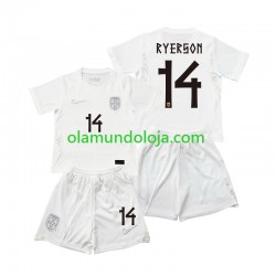 Camisola Noruega Julian Ryerson 14 Criança Equipamento Terceiro Copa do Mundo 2026 Manga Curta